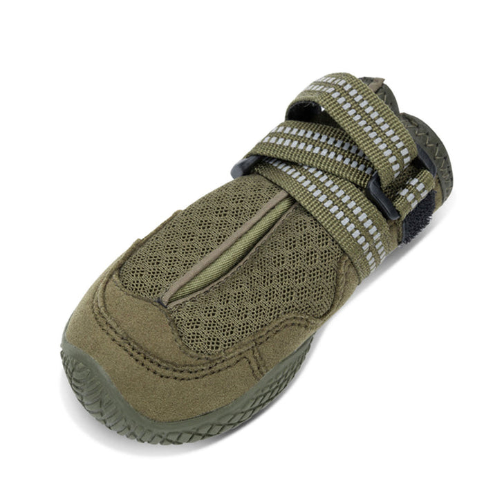 True Love Weatherproof  Doggie Shoes Velcro Straps  Outdoor Whinhyepet Shoes Army Green Size 7