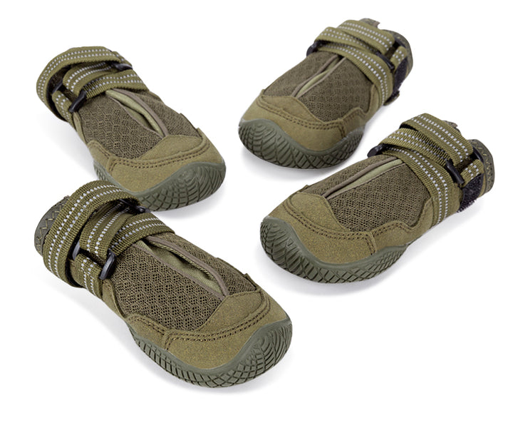 True Love Weatherproof  Doggie Shoes Velcro Straps  Outdoor Whinhyepet Shoes Army Green Size 7