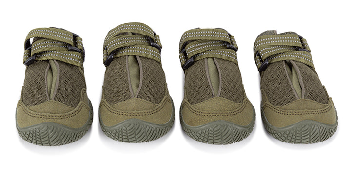 True Love Weatherproof  Doggie Shoes Velcro Straps  Outdoor Whinhyepet Shoes Army Green Size 7