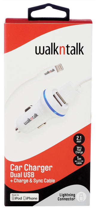 Walkntalk Usb And Sync Cable Car Charger