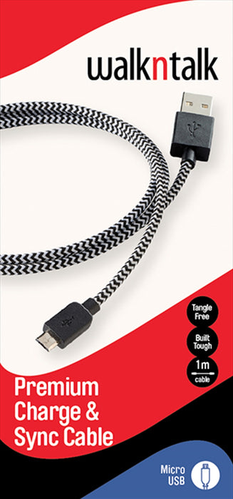 Walkntalk Charge Sync Cable Micro USB Mobile AccessoryBlack