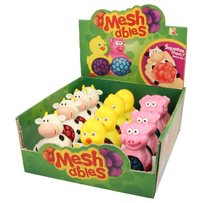 Meshables Farm Animal Squishy Kids Mesh Ball Squeeze Sensory Toys Anti Stress(SENT AT RANDOM)