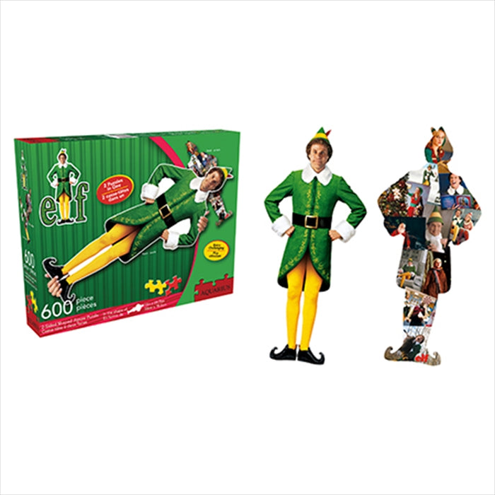Elf  Buddy & Collage Double Sided 600 Piece Puzzle Jigsaw Puzzle Christmas Will Ferrell New