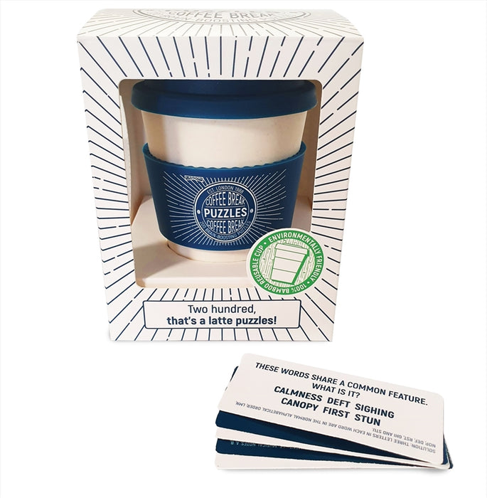 Coffee Break Puzzles Eco  Mug  200 Classic Logic And Brain-boosting Puzzles Perfect Gift