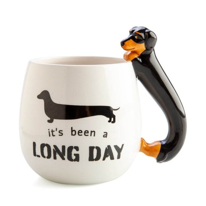 Furever Pets Dachshund 3D Handle Mug "it's been a long day" Tea and Coffee Mug Home Office Best Gift  Tea Cup Novelty Gift