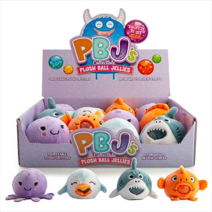 Soft & Fuzzy Round Sea Animal Plush Ball Jellies Gift Novelty Squish Soft Fidget Hand Toy(SELECTED AT RANDOM)