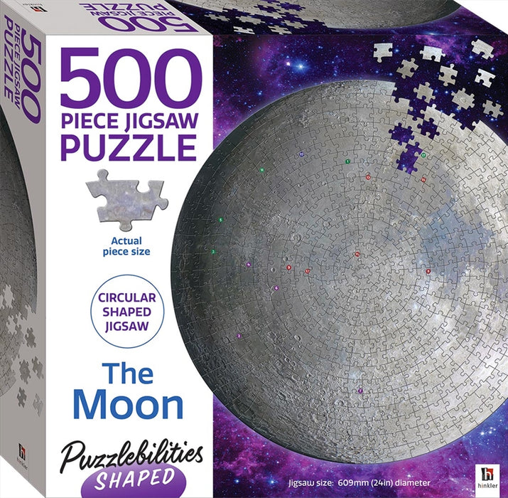 Puzzlebilities Shaped 500 Piece Jigsaw: The Moon  Jigsaw Puzzle Kids Fun Adult Toy Gift