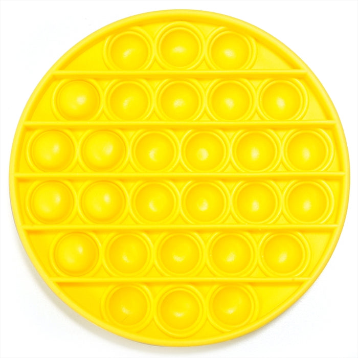 Yellow Round Push And Pop Fidget Push Bubble Pop Stress Relieving Fidget Toys Pop It For Kids and adults