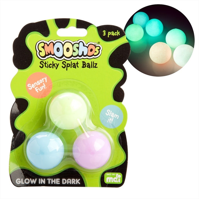 Glow In The Dark Sticky Splat Ball  Toy: Smooshos Toy  Childrens Novelty Gift Toy Kids Fun