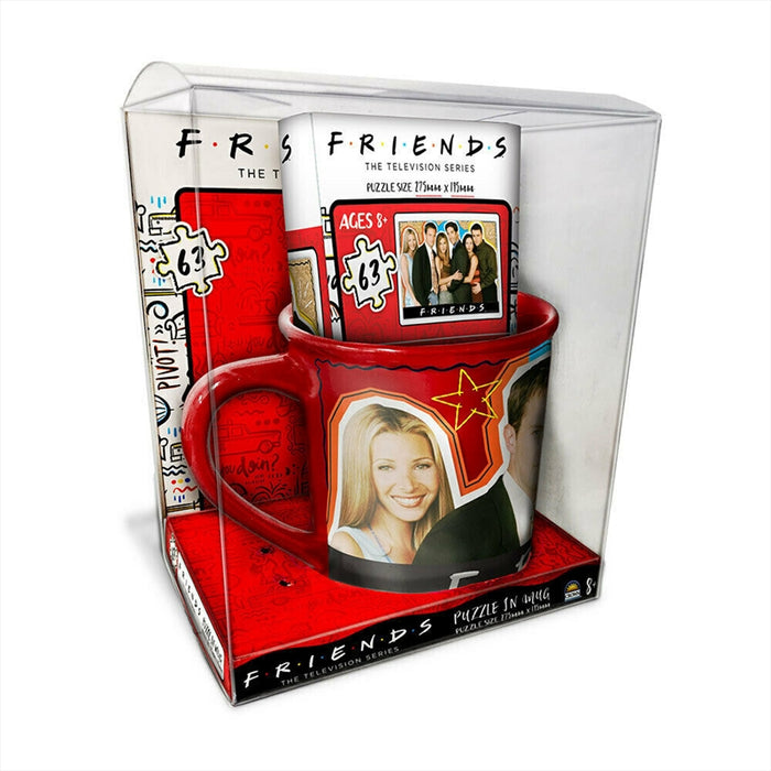 Friends Puzzle In Mug 63pc Tea Cup 27.5cm x 19.5cm Famous Fun New Jigsaw Puzzle & 9cm Mug