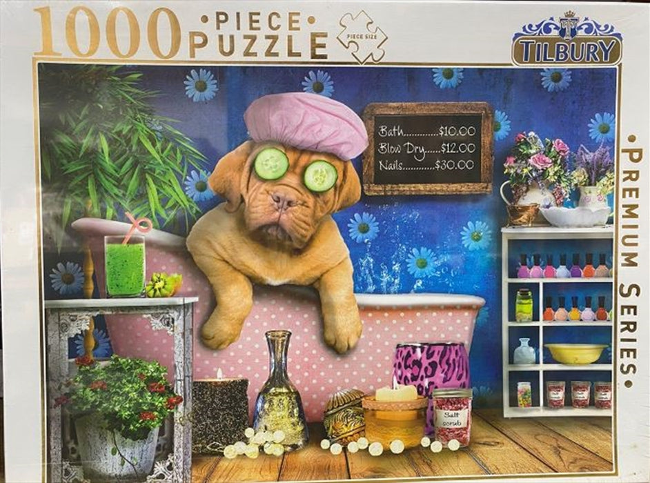 Puppy In Bath Comical Animals 1000 Piece Puzzle  Tilbury: 1000 Piece
