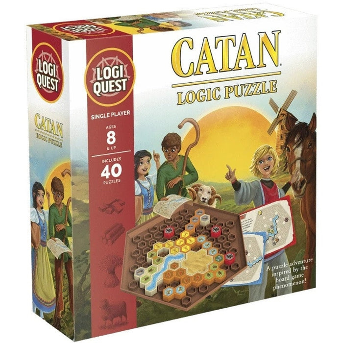 Catan Logic Puzzle Asmodee BN01EN Settlers Logiquest Includes 40 Puzzles