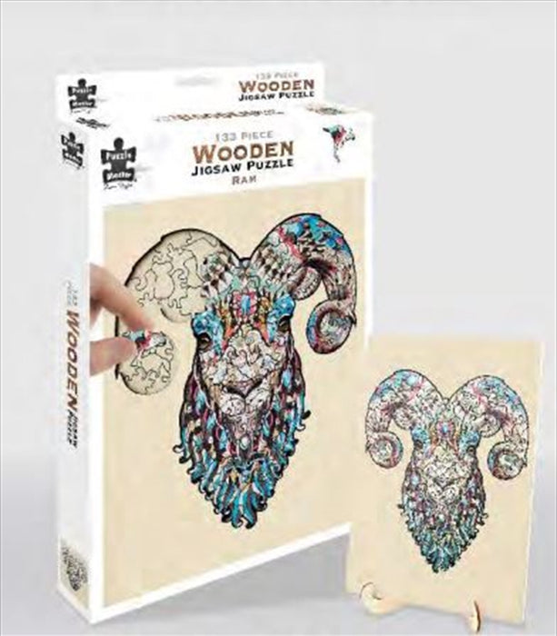 Ram 133 Piece Wooden Puzzle Jigsaw Puzzle Kids Fun Adult Toy Gift