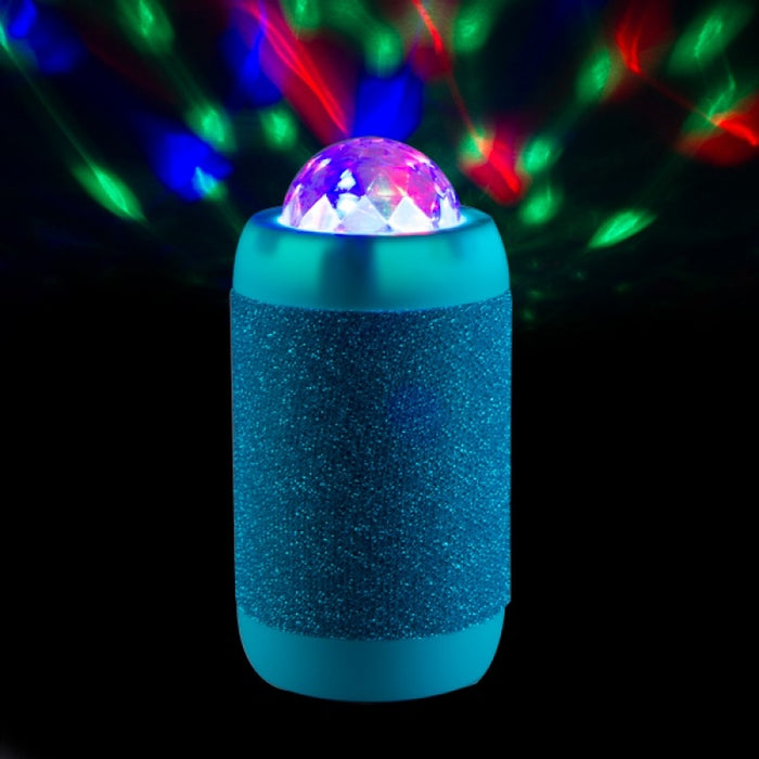 Blue Disco Ball  Bluetooth Wireless Speaker Rechargeable Cylinder Speaker