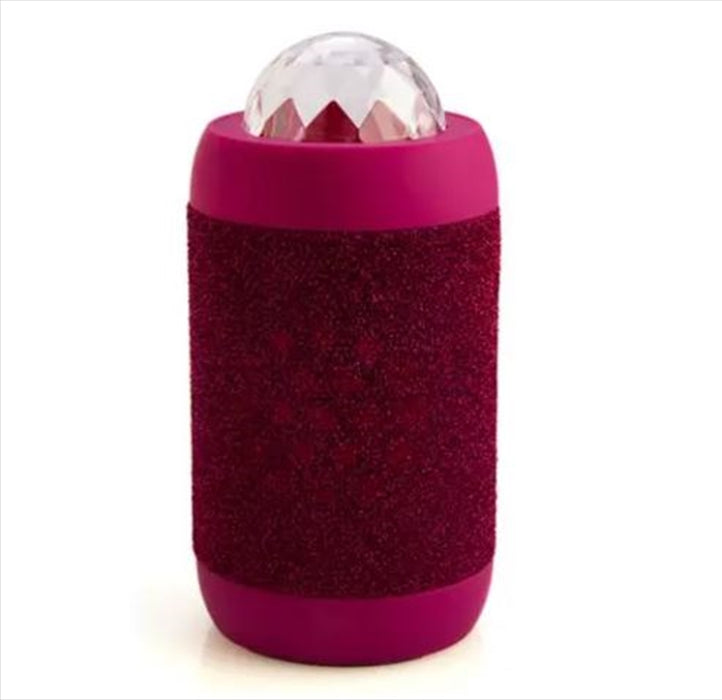 Pink Disco Ball Wireless Speaker Bluetooth Wireless Speaker Rechargeable Cylinder Speaker