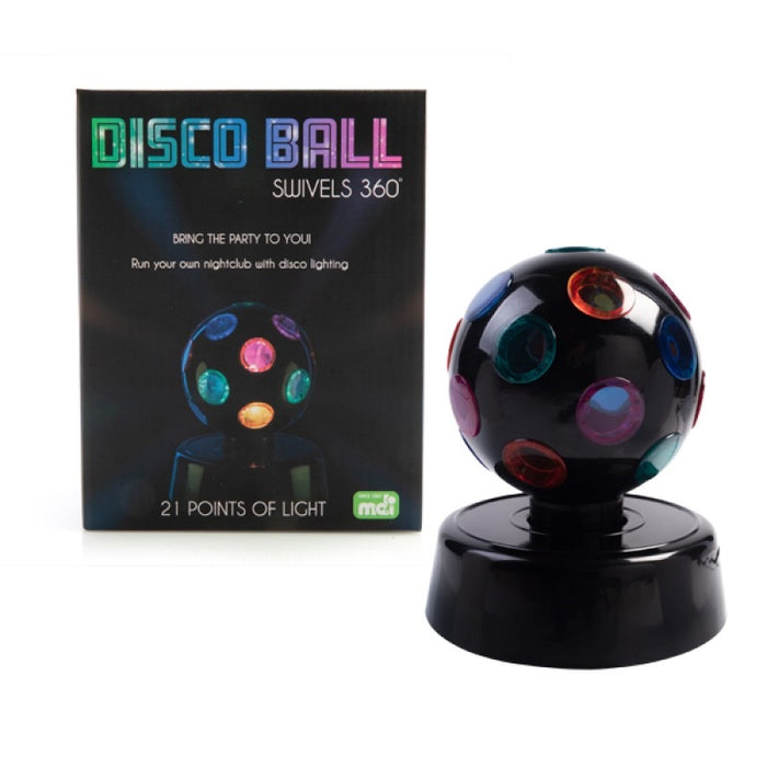 Black 4 Inch Disco Ball Swivels 360º Bring The Party To You 21 Points of Light