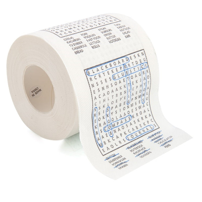 Word Search Toilet Paper Novelty Roll Paper Funny Gift