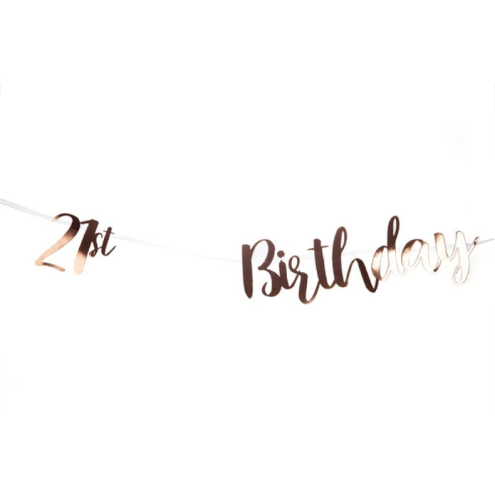 21st Birthday Rose Gold Bunting  Letter Hanging Banner Party Decorations