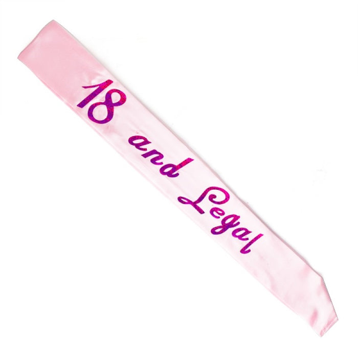 Pink 18 Flashing Sash Hanging Banner Party Decorations