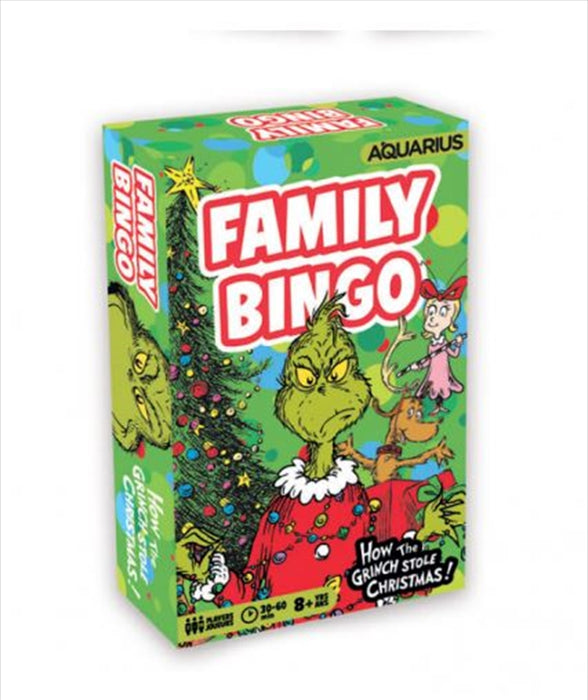 Grinch Family Bingo Aquarius Family Fun Bingo Game - The Grinch Kids Fun Adult Toy Gift