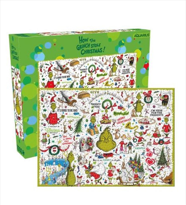 Grinch Collage 1000 Piece Puzzle Jigsaw Puzzle, 1000 Piece - Aquarius For Kids Novely Gift Toy Fun