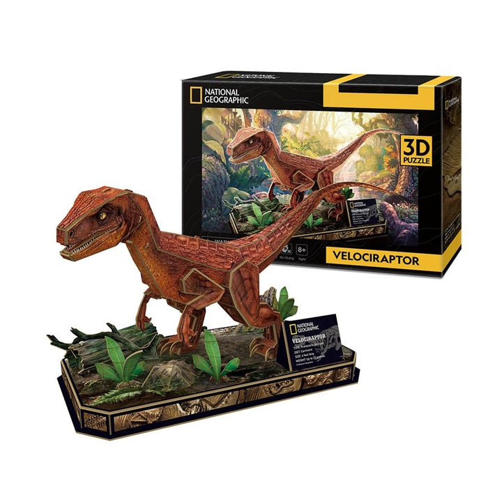 Velociraptor 3d  63pcs Puzzle: 3d National Geographic 63pc