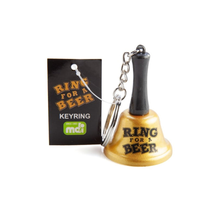 Ring For Beer Bell Keychain Keychain Birthday Table Bell Novelty Gag Humor Gift