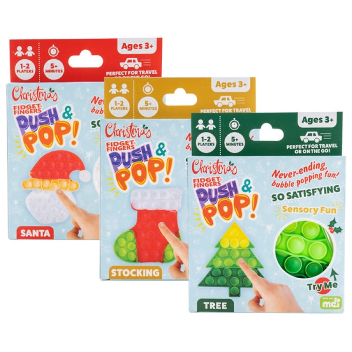 Christmas Push And Pop Fidget Push Bubble Pop Stress Relieving Fidget Toys Pop It For Kids and adults(SENT AT RANDOM)