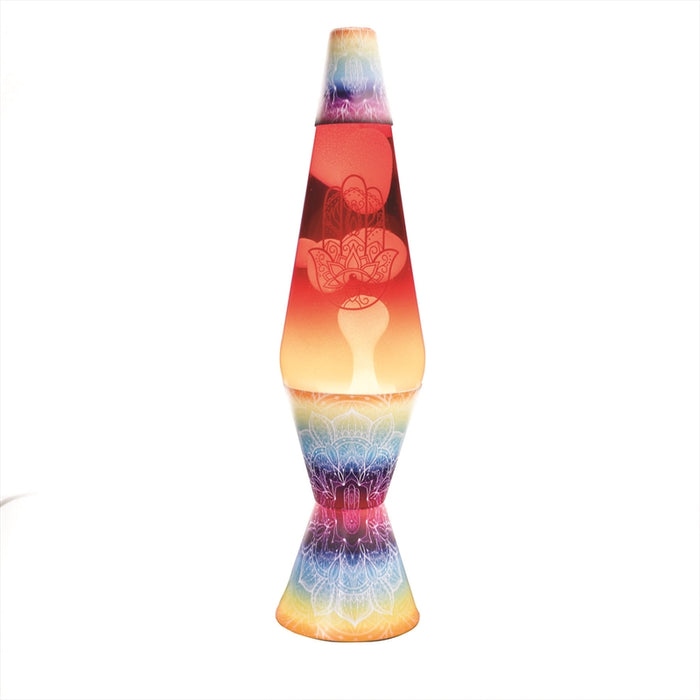 Hamsa Diamond Motion Lamp Lava Motion Lamp Diamond Shape Hamsa Rainbow Multicoloured