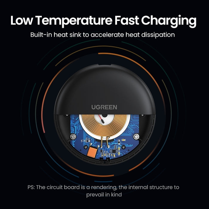 UGREEN 80537 Wireless Charger Pad DC 5V/2A,DC9V/1.67A High Efficiency Charge Faster