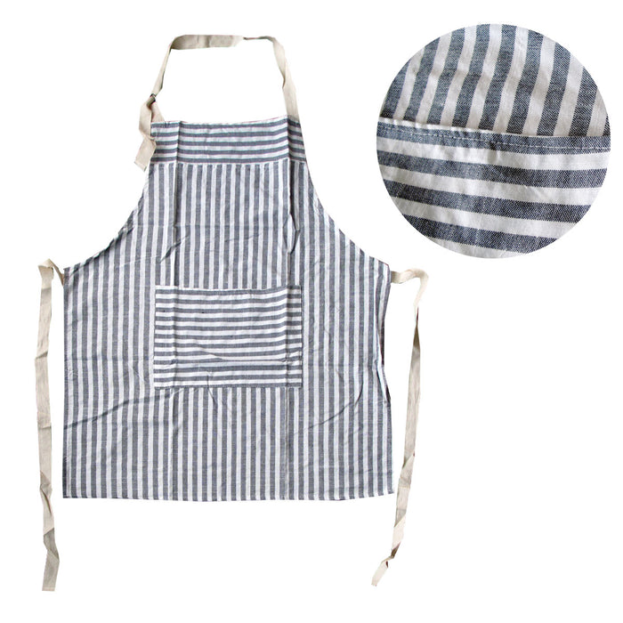 My Hub Polyester Cotton Striped Apron 65 x 80 cm Machine Washable