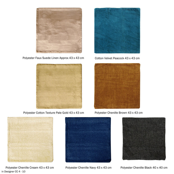 Polyester Faux Suede Cushion Cover Linen 43 x 43 cm Machine Washable