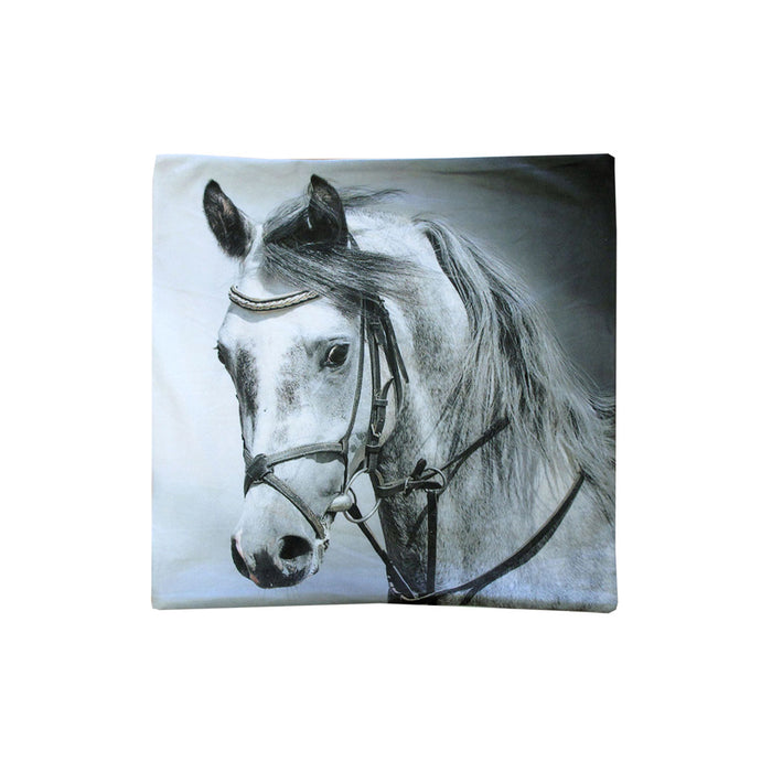 Horse Portrait Square  Animal Printed Cushion Cover 43 x 43 cm