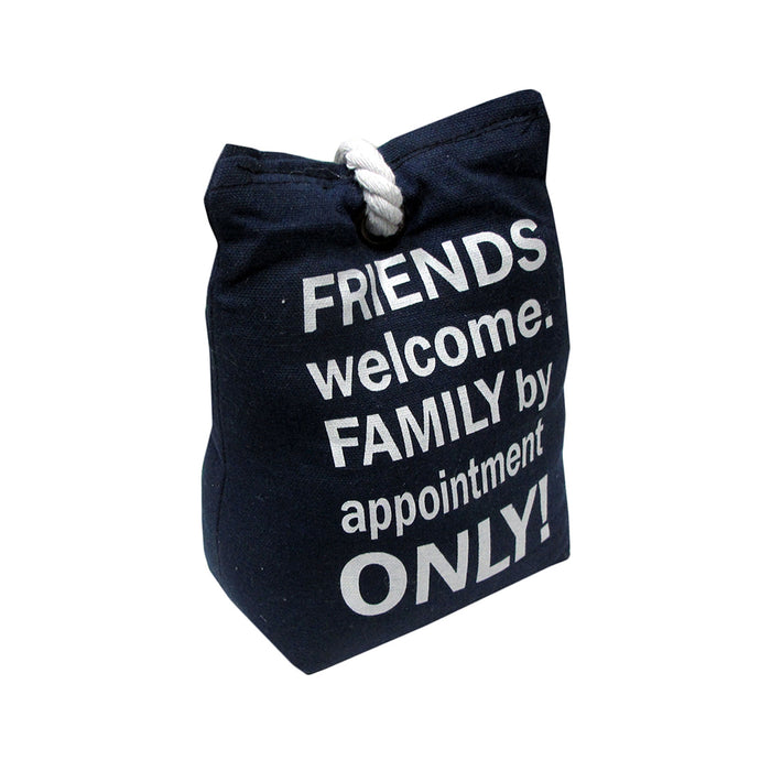 Door Stop Bag Navy Approx 0.98kg 18 x 11 x 8 cm Text Quotes Print