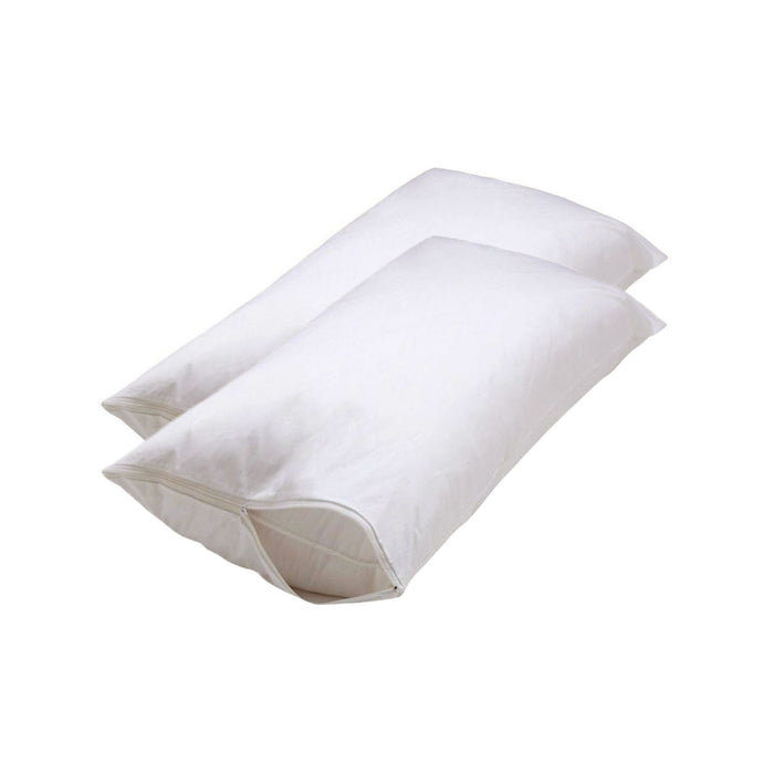 Set of 2 Stain Resistant Pillow Protectors Machine Washable King