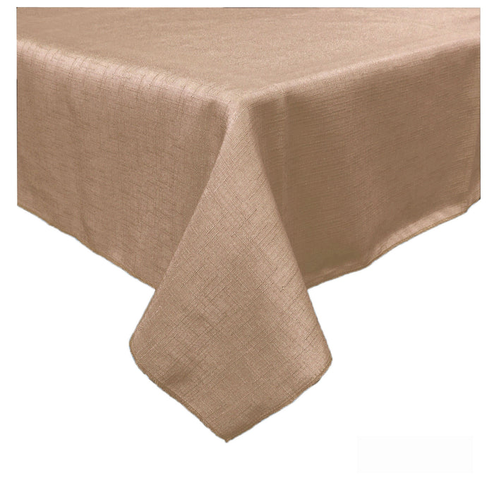Emporio Slub Table Cloth Latte 180 cm Round Dining Table Cloth
