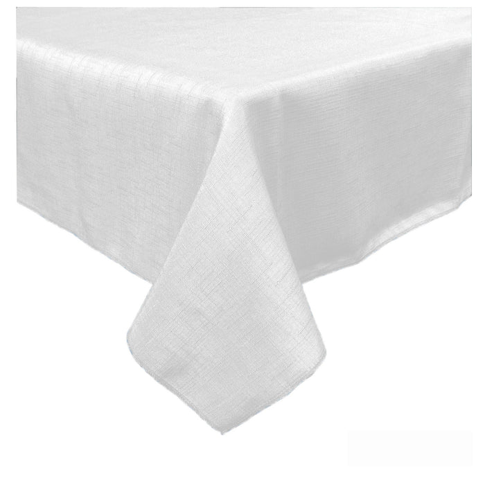 Emporio Slub Table Cloth White 150 x 230 cm Dining Table Cloth
