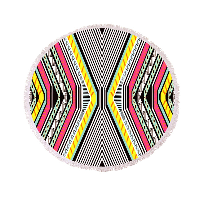 Cotton Round Beach Towel Ellie 150 + 5 cm Diameter 100% Cotton Approx 500GSM