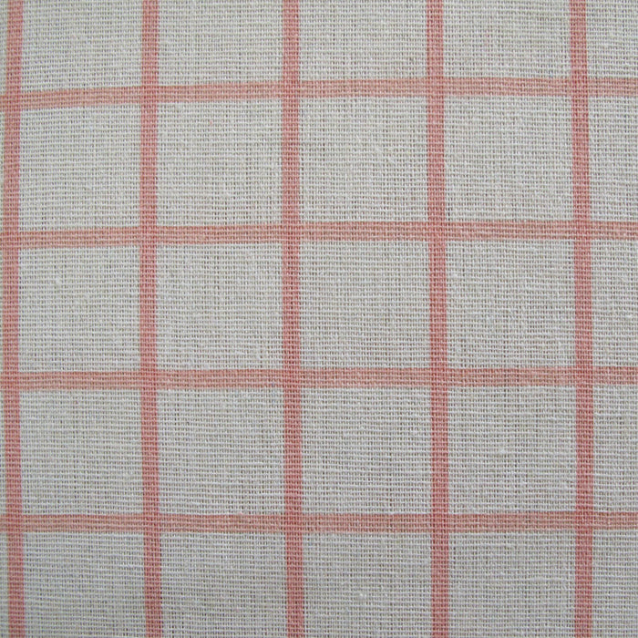 Cotton Grid Checks Oblong Table Cloth Coral 130 x 180cm