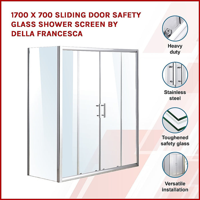 1700 X 700 Sliding Door Safety Glass Shower Screen By Della FrancescaHigh Quality