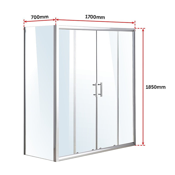 1700 X 700 Sliding Door Safety Glass Shower Screen By Della FrancescaHigh Quality
