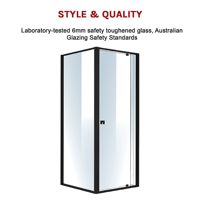 Semi Frameless Shower Screen (74~82)x 195cm & (89~92)x 195cm Side AS/NZS GlassHigh Quality