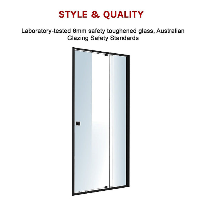 Adjustable Semi Frameless Shower Screen (82~90) x 195cm Australian Safety GlassHigh Quality