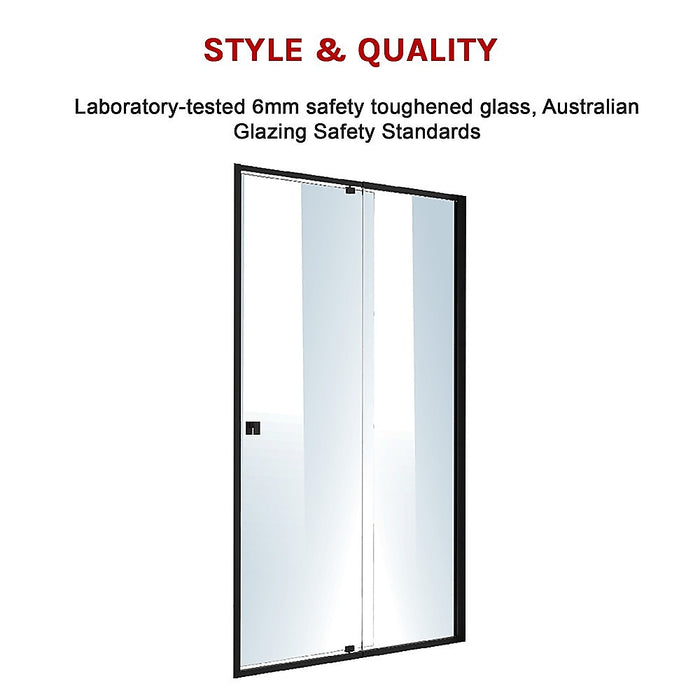 Adjustable Semi Frameless Shower Screen (114~122) x 195cm Australian Safety GlassHigh Quality