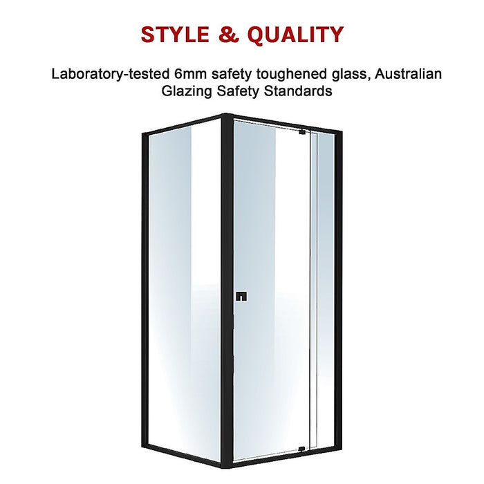 Semi Frameless Shower Screen (82~90)x 195cm & (77~80)x 195cm Side AS/NZS GlassHigh Quality