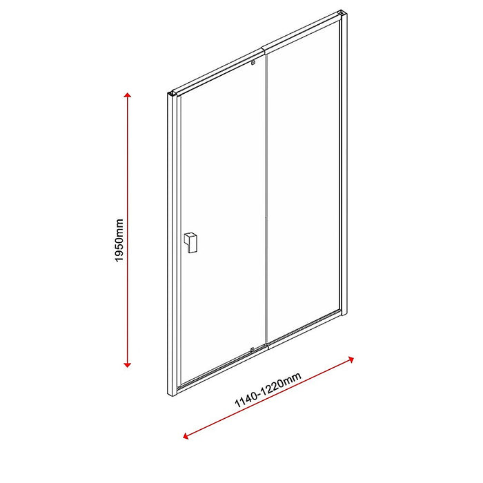 Adjustable Semi Frameless Shower Screen (114~122) x 195cm Australian Safety GlassHigh Quality