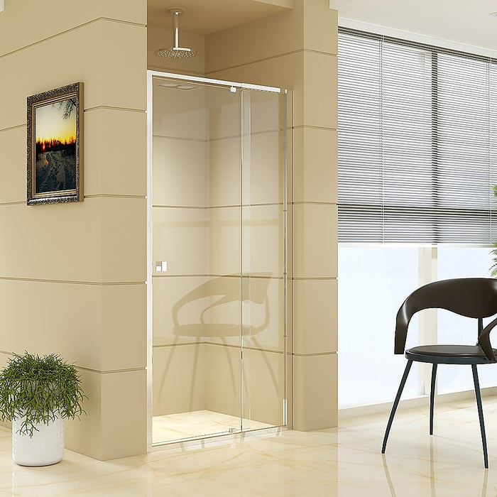 Adjustable Semi Frameless Shower Screen (98~106) x 195cm Australian Safety GlassHigh Quality