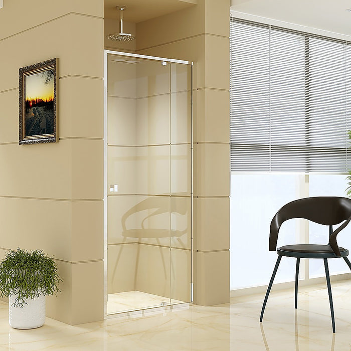 Adjustable Semi Frameless Shower Screen (82~90) x 195cm Australian Safety GlassHigh Quality