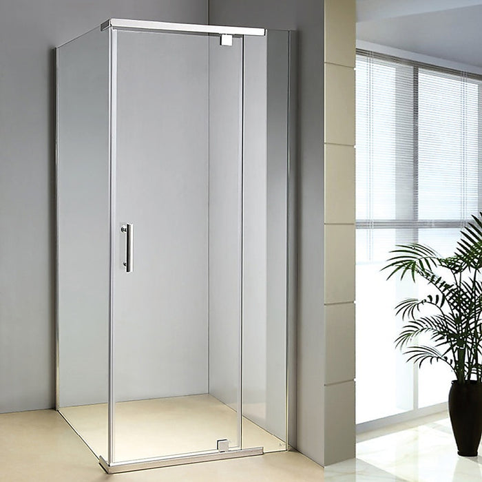 Shower Screen 900x900x1900mm Framed Safety Glass Pivot Door By Della FrancescaHigh Quality