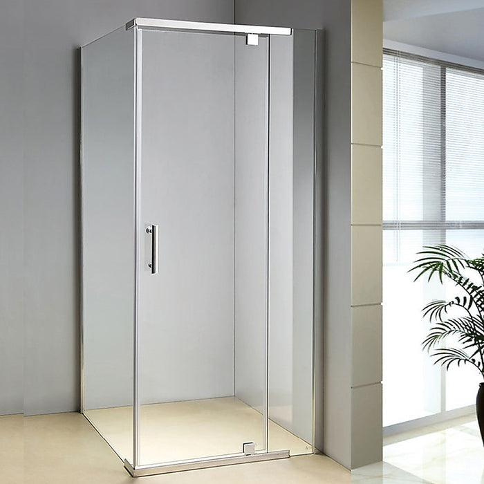 Shower Screen 1000x800x1900mm Framed Safety Glass Pivot Door By Della FrancescaHigh Quality